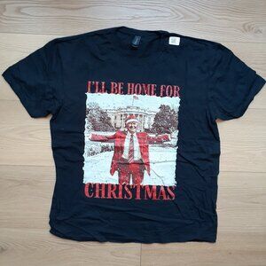 New XL - I'll be Home For Christmas Trump 2024 Black T-Shirt
